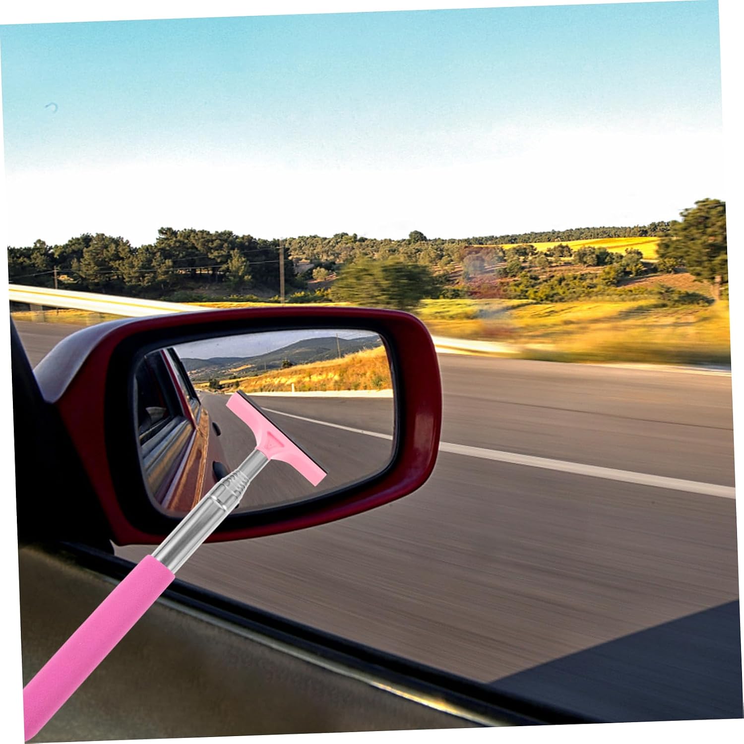 2pcs Car Rearview Mirror Wipers Telescopic Mirror Cleaner Blindspot Remover Windshield Cleaning Tool
