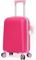 Mala Infantil Escolar/Viagem Com Giro 360º Skeet Resistente Pink