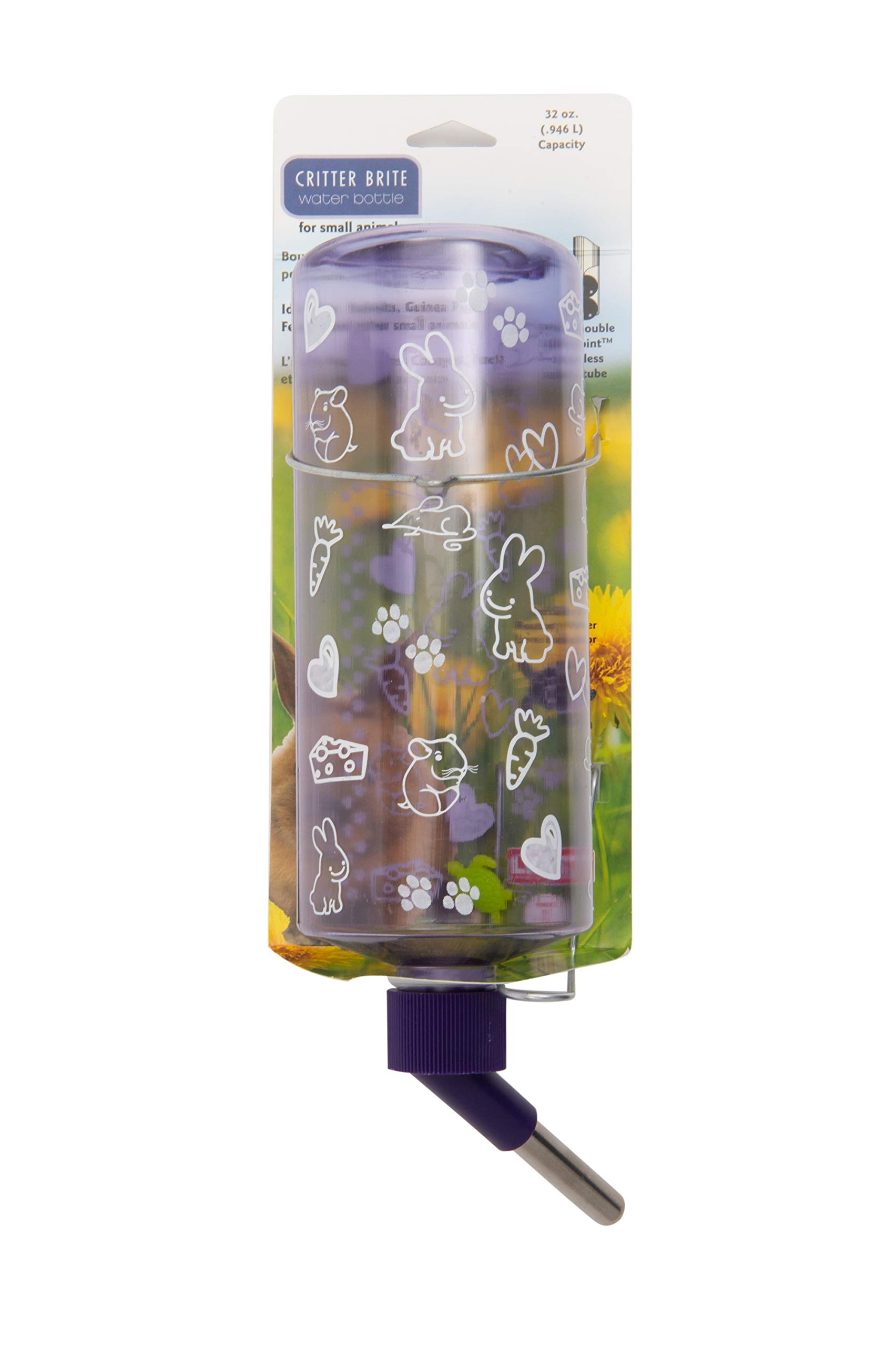 Lixit Critter Brite Water Bottles for Rabbits, Ferents and Other Small Animals (Purple)