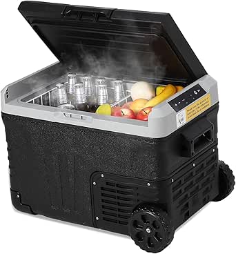 BougeRV Pink 23Qt Car Refrigerator 12 Volt Fridge Portable Freezer Compressor Cooler 12/24V DC