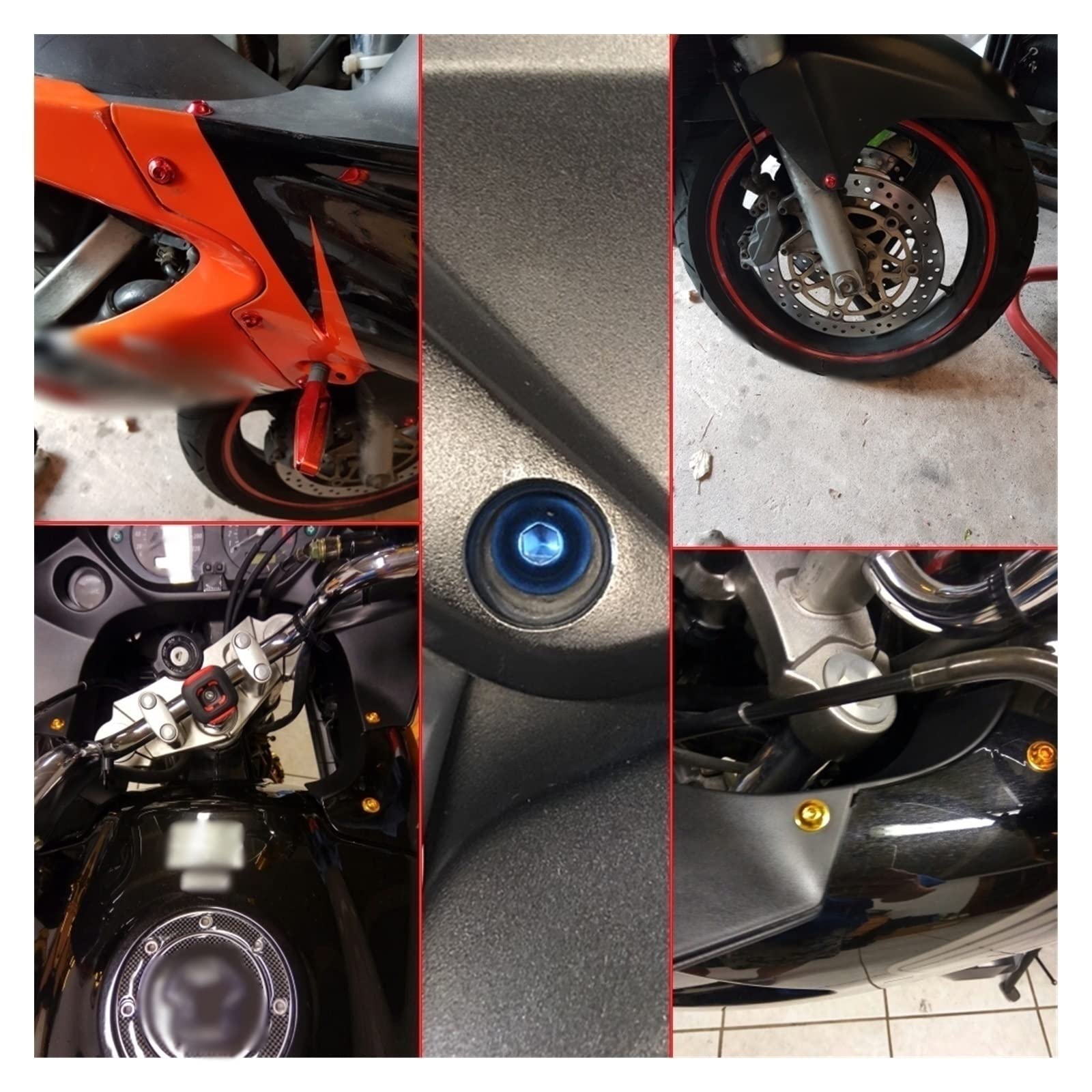 Vite sostituita Moto Parabrezza Carena Bulloni Dadi Viti Rondella Kit Di Fissaggio Pinze Per Honda CBR 600 F2 F3 F4 F4i CBR600RR(Vert)