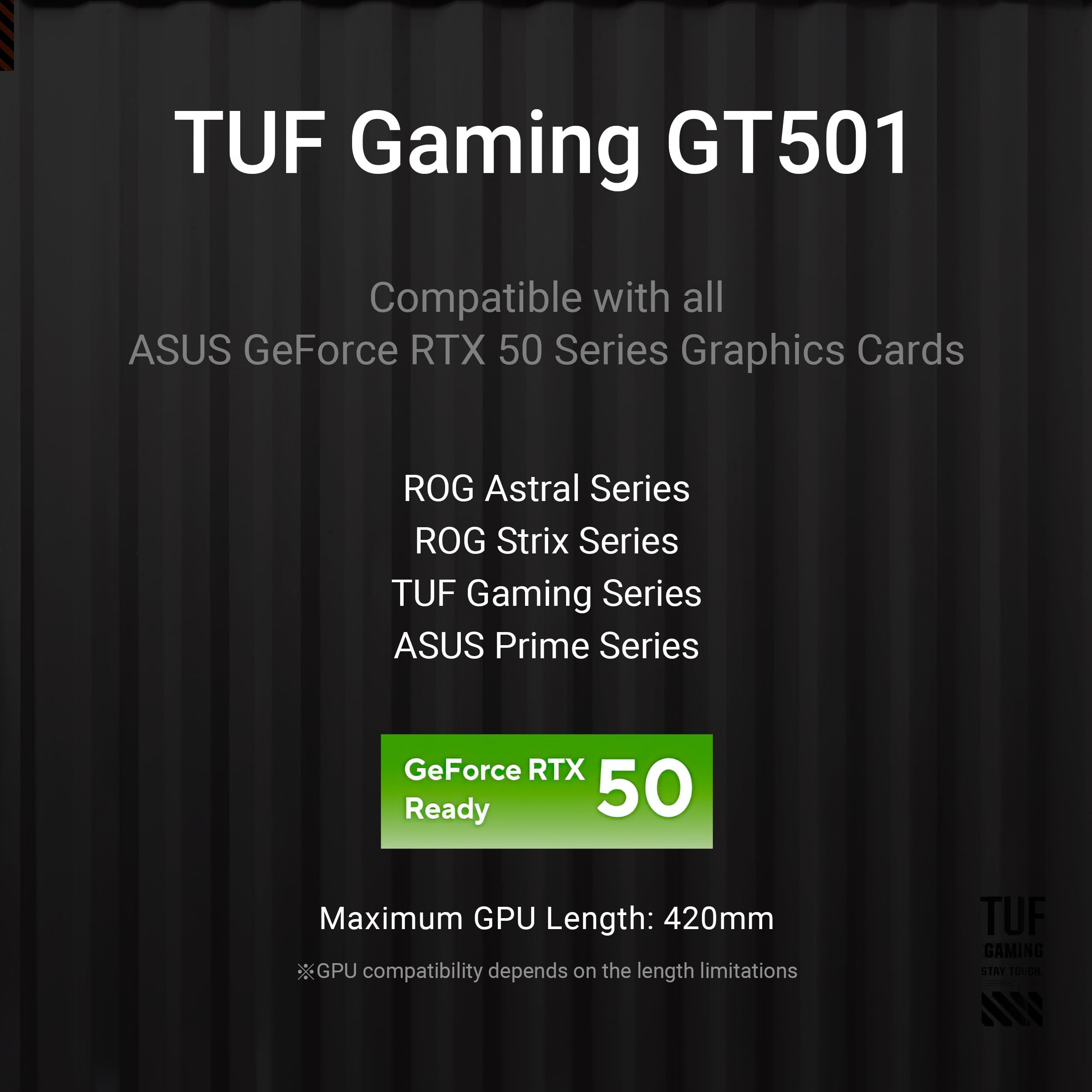 ASUS TUF Gaming GT501 - Carcasa para Ordenador de Torre Media para Placas Base EATX con USB 3.0 para Panel Frontal GT501/GRY/con asa