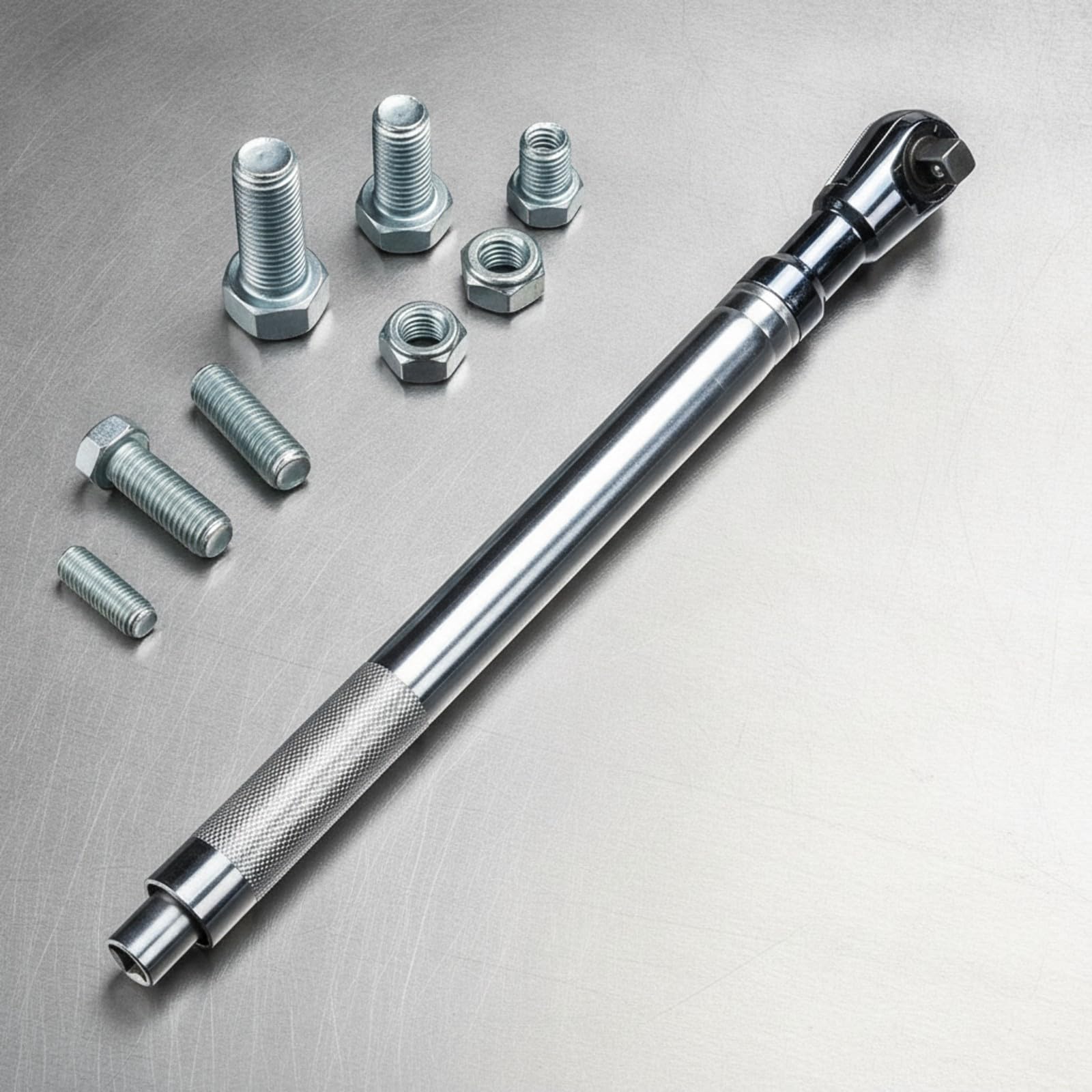 Llave Carraca Antislizante Llave vaso acoplador Mango Largo, para Garaje, Mecánicos, Oro, Sin Mangas