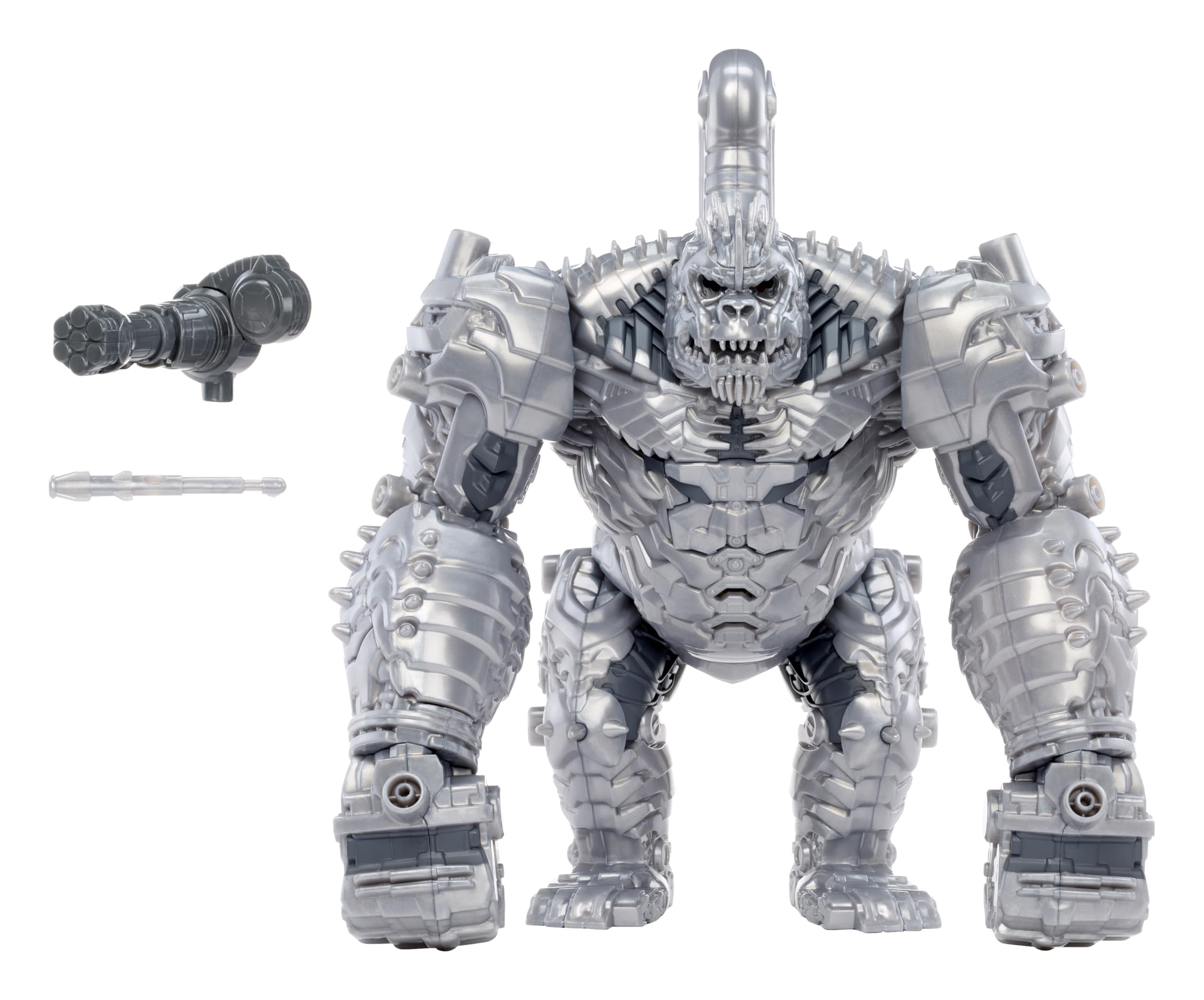 King Chrome Feature Villain Figure - Figura de acción de 30,5 cm del Villano King Chrome de Armorsaurs con Luces, Sonidos, función de puñetazo y Accesorios de Lanzamiento, para +6 años
