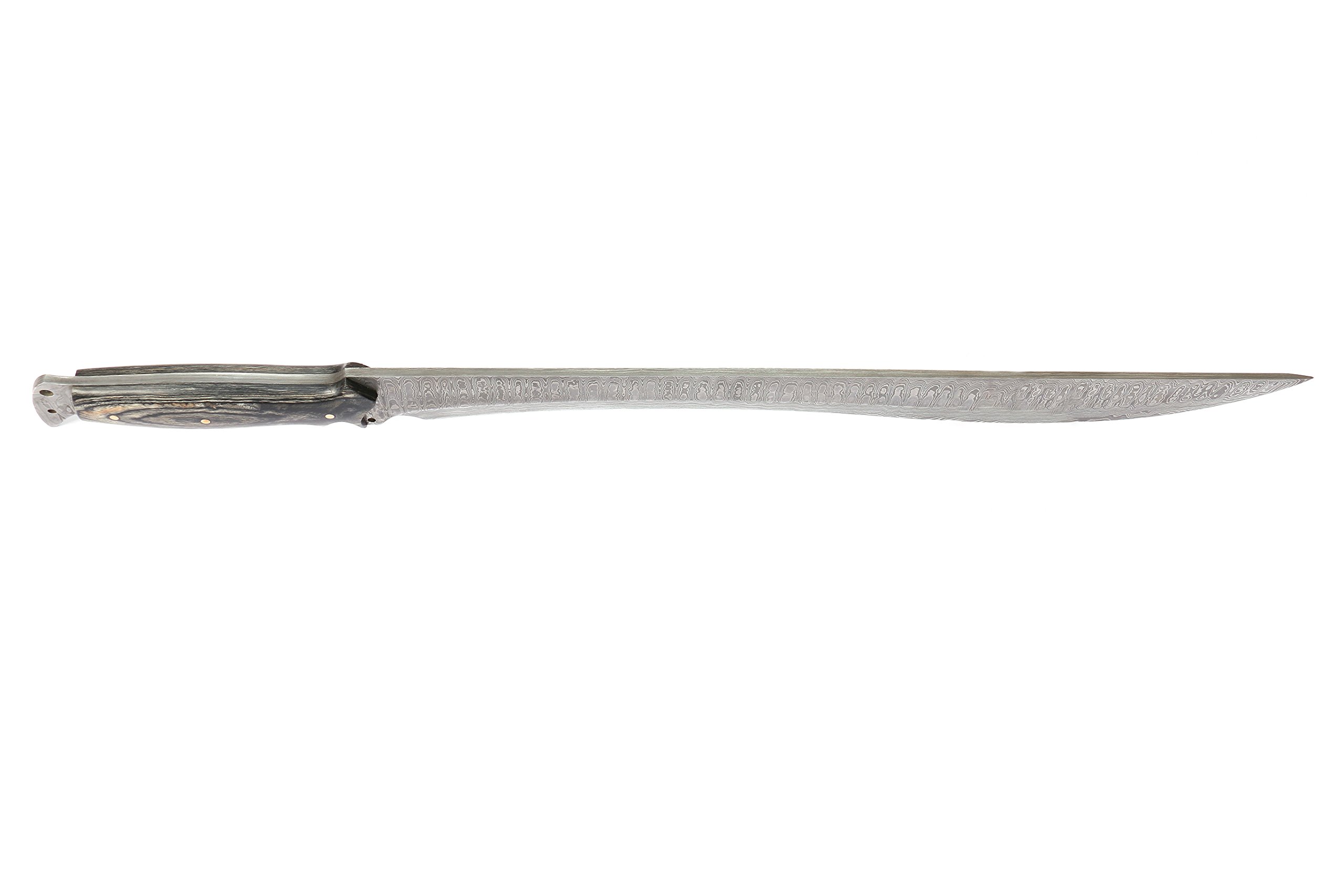 Perkin Damast Stahl messer - 61 cm Feststehendes Jagdmesser Schwert - SDPH