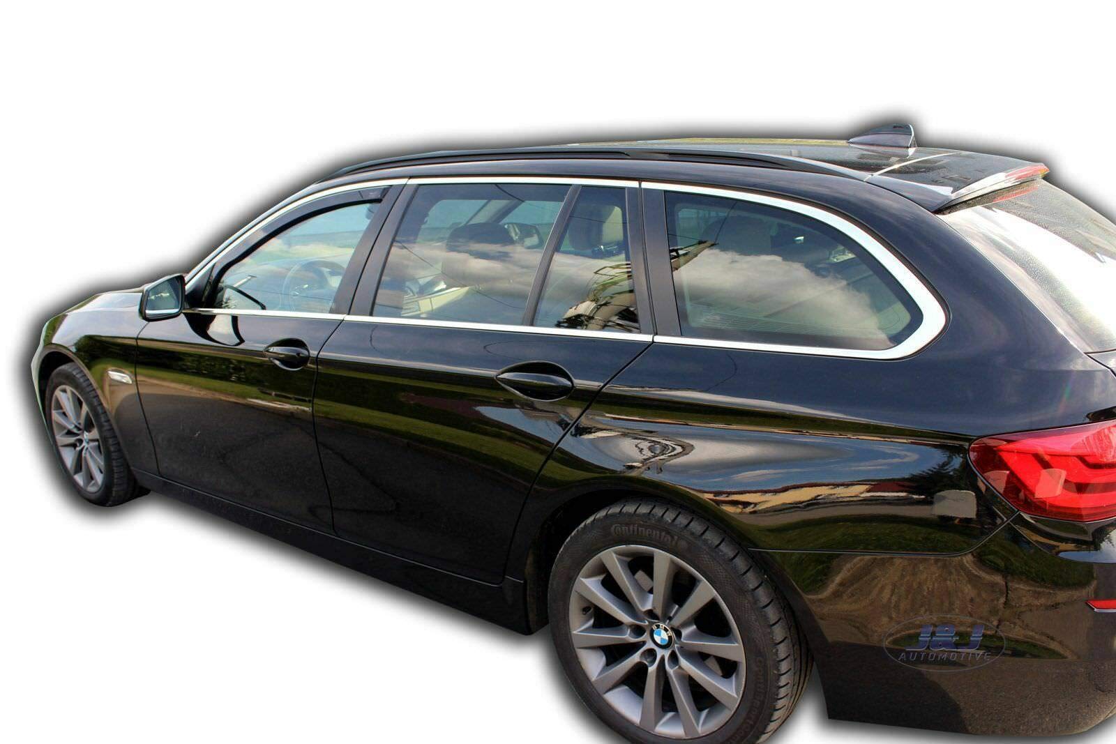 J&J Automotive | Deflettori D'Aria Antiturbo Per 5 Series F10 / F11 4/5-Porte Berlina / 5-Porte SW Wagon 2010-2017, Set di 2 Pz, Nero, Antivento