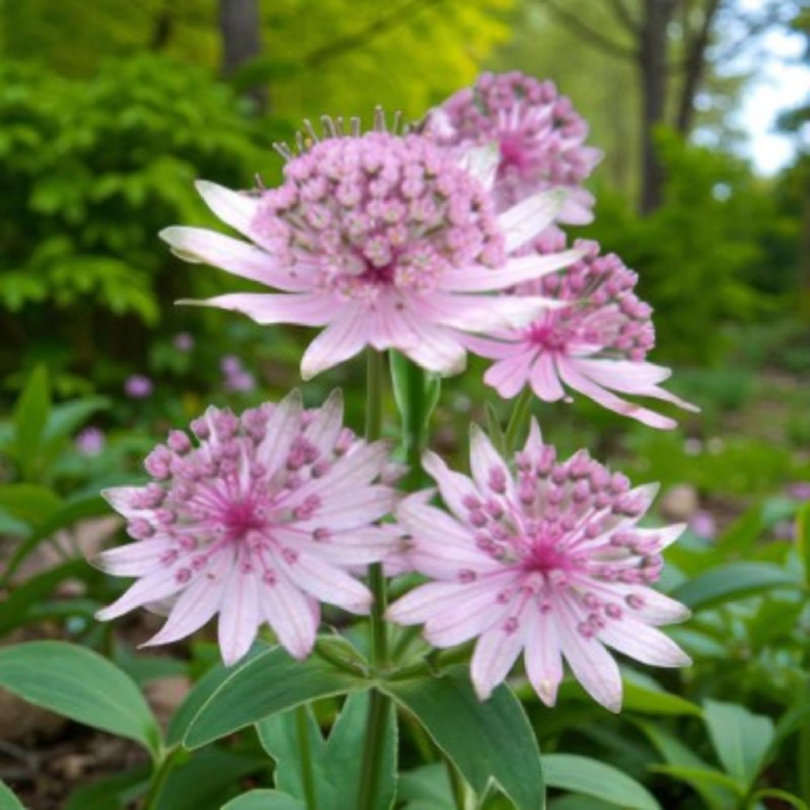Carbeth Plants Astrantia Major Pink Button Plant 1 x 9cm Pot - Pale Pink Masterwort Deciduous Outdoor Hardy Perennial - Pollinator Friendly Garden Ready Shrub for Shaded Gardens and Borders