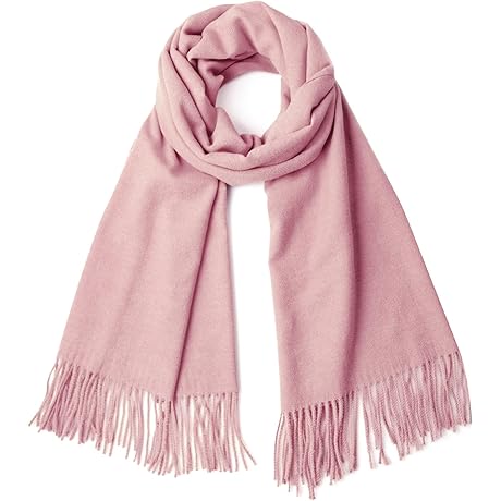 Soft Pink Cashmere-Like Blanket Scarf