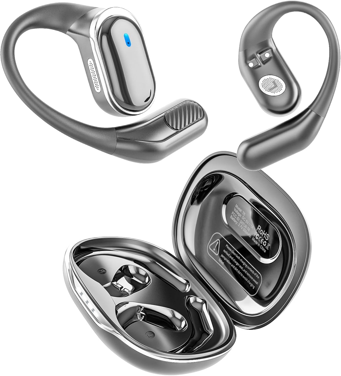 Photo 1 of TRAUSI Bluetooth Headphones Wireless Stereo Earbuds (Gray)