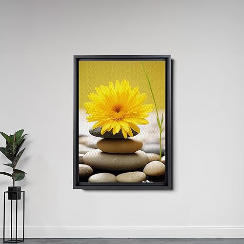 Miniatura 6 de StoreUSA97 Genius Decor, Modern Yellow Gray Bathroom Wall Art, Decor Zen Flowers, Pictures Canvas Print Relax Soak Unwind, Flower Art, Art prints