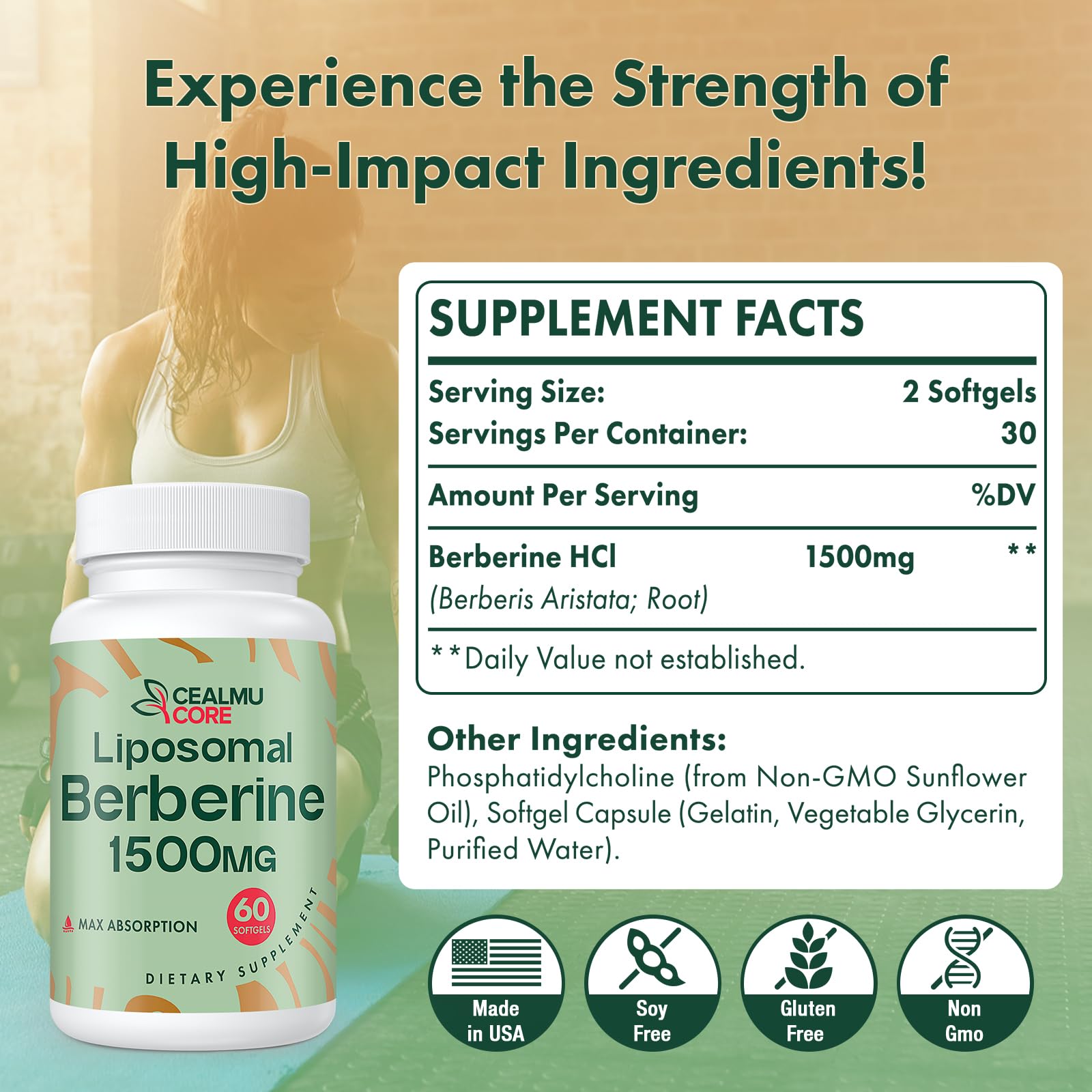 Liposomal Berberine HCL - High Bioavailability Berberines Supplement,1 Pack — Amazon image 4