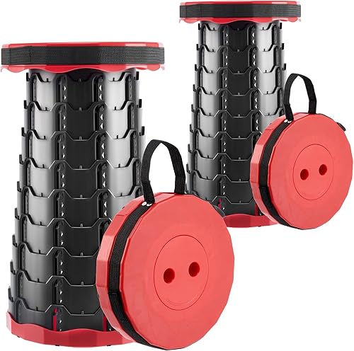Taburete Plegable Mejorado Engrozado, Taburete Portátil Plegable Retráctil para Pesca, Senderismo, Barbacoa, Fiestas, Actividades al Aire Libre