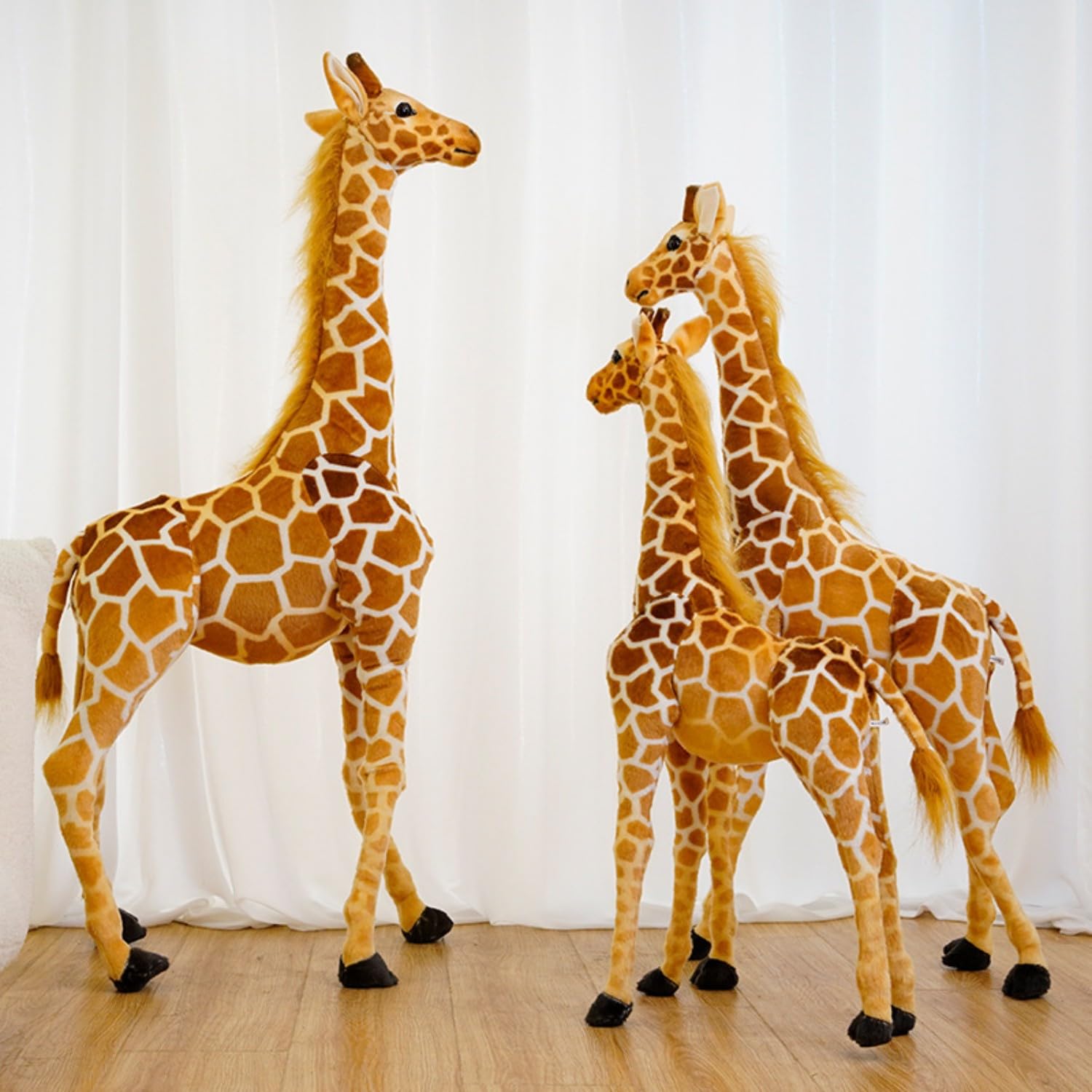 champracer Großes Giraffe Plüschtier, Giraffe Kuscheltier Groß Stehend Riesen Stofftier Puppe Deko Geschenk Kinder Spielzeug Braun Gelb (100cm)