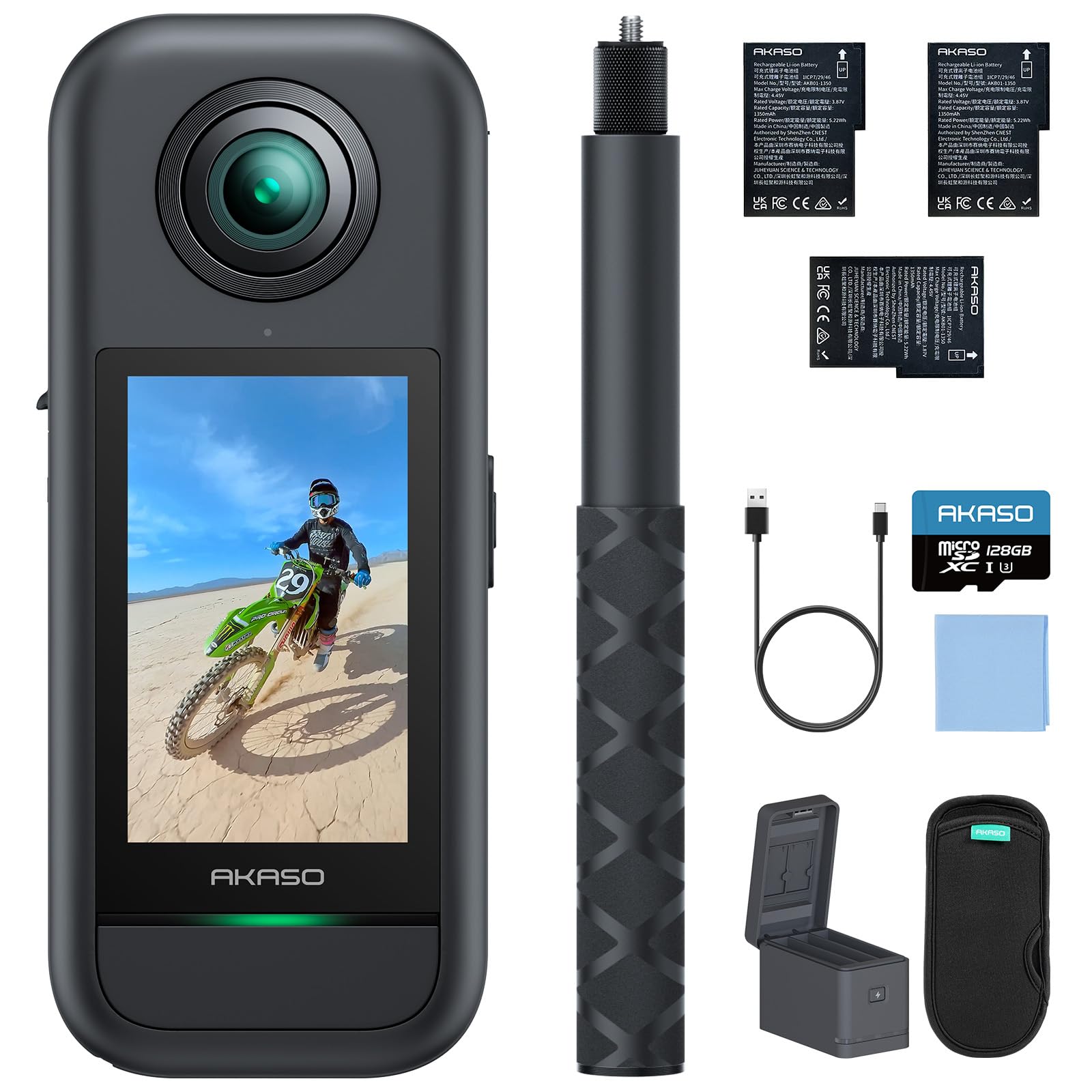 Amazon.com : AKASO 360 Weatherproof 360° Action Camera - 5.7K 360