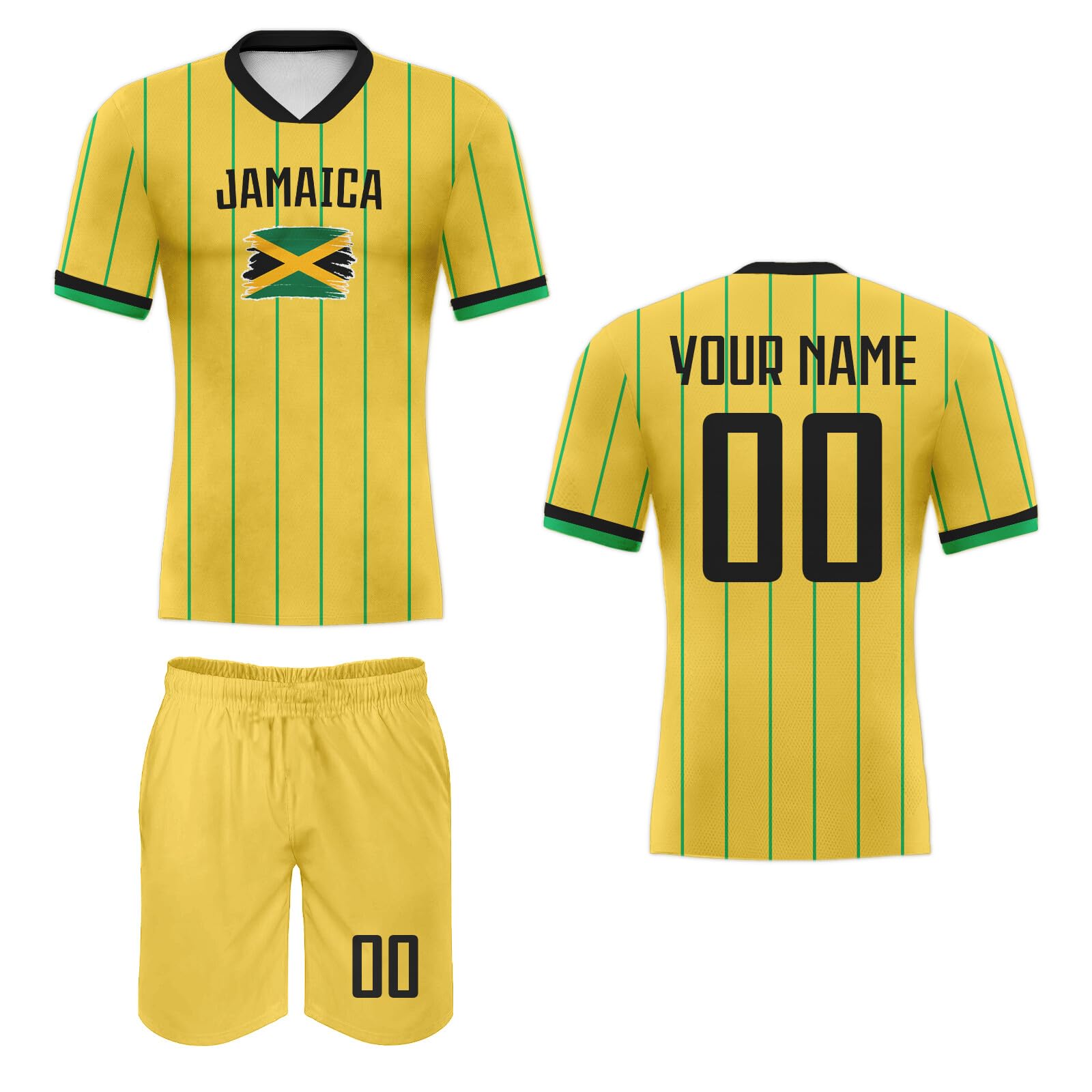 Custom 24/25 National Soccer Team Jersey Set Personalized Name Number Training Shirts Shorts for Men Women Youth Fans Gift