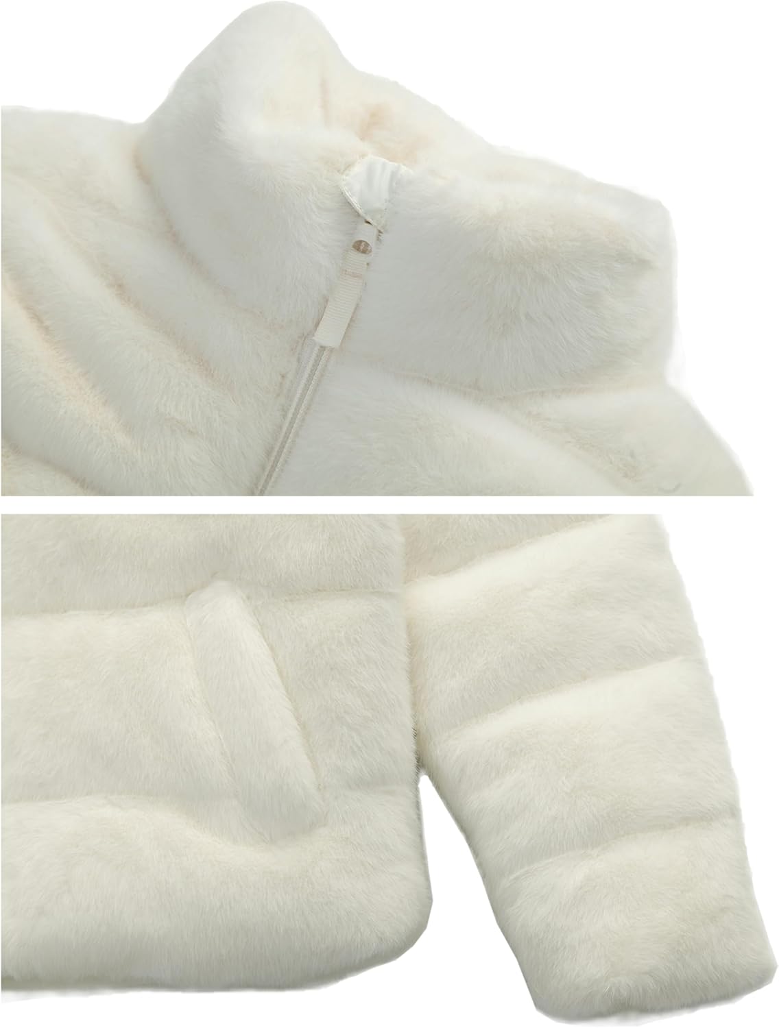 Rokka&Rolla Girls' Fuzzy Shaggy Puffer Jacket Winter Coat - Image 6