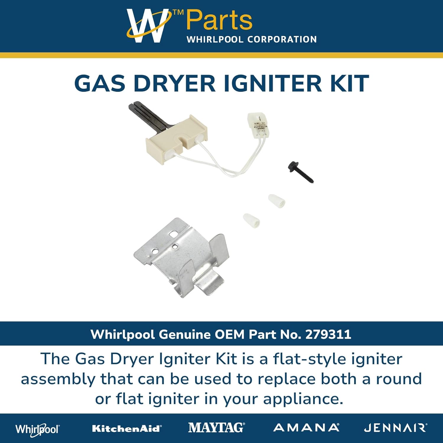 Whirlpool 279311 Genuine OEM Burner Igniter Kit for Dryers