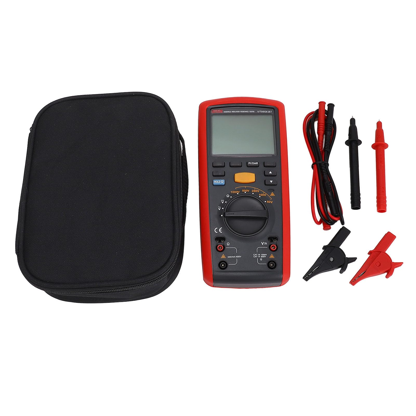 UT505A 1000 V Tragbarer Digitaler Megohmmeter Isolationswiderstandstester mit Konnektivität und Hintergrundbeleuchtetem LCD-Display