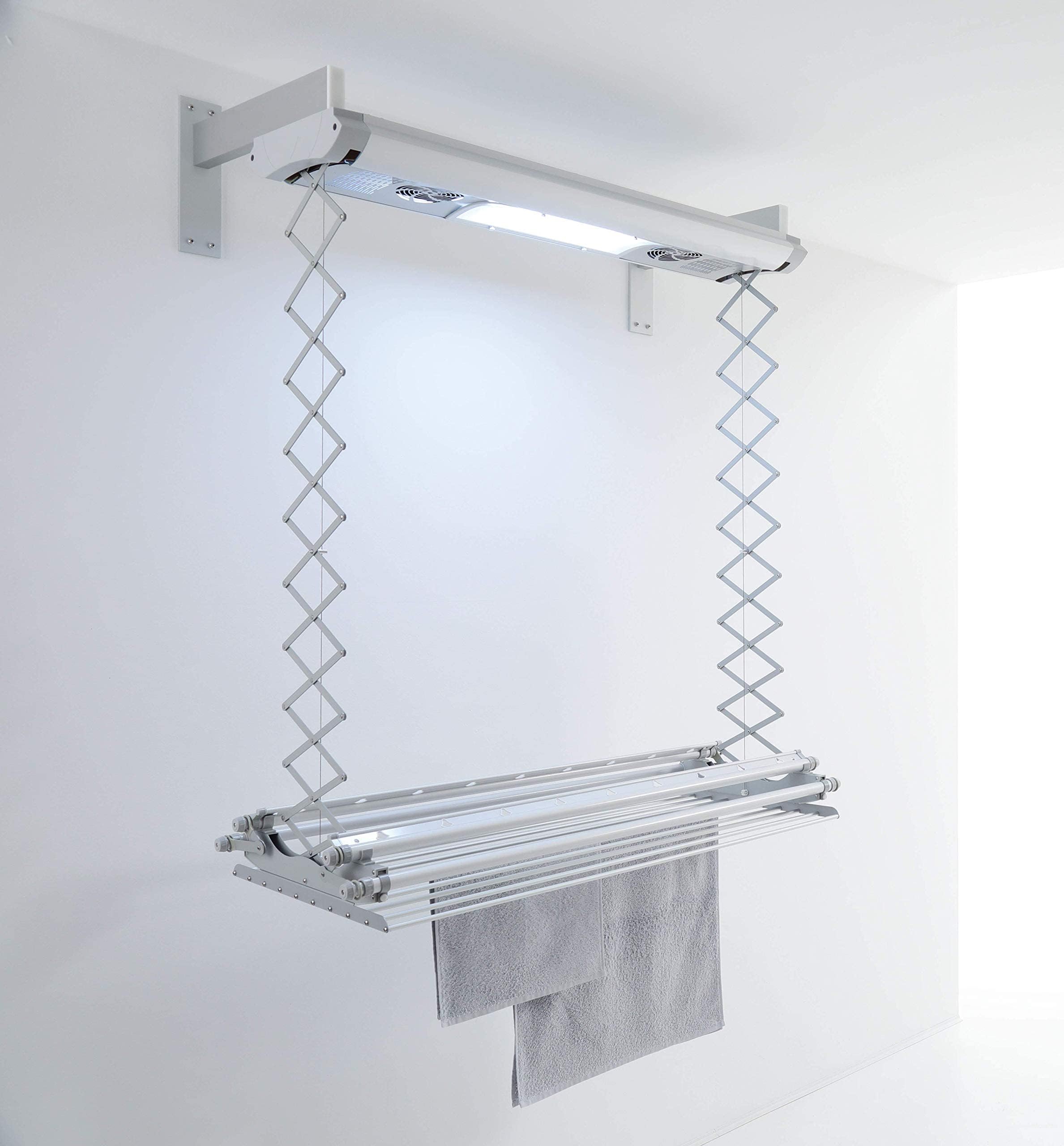foxydryElectric drying rack for wall and ceiling, with remote control, does not take up too much space