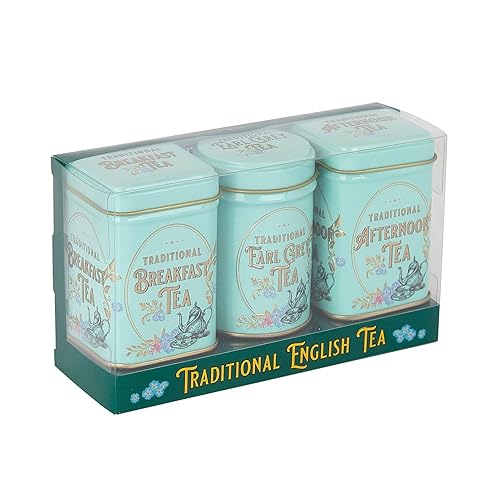 Miniatura 4 de Paquete de regalo de 3 mini latas de té victoriano vintage con hojas sueltas surtidas