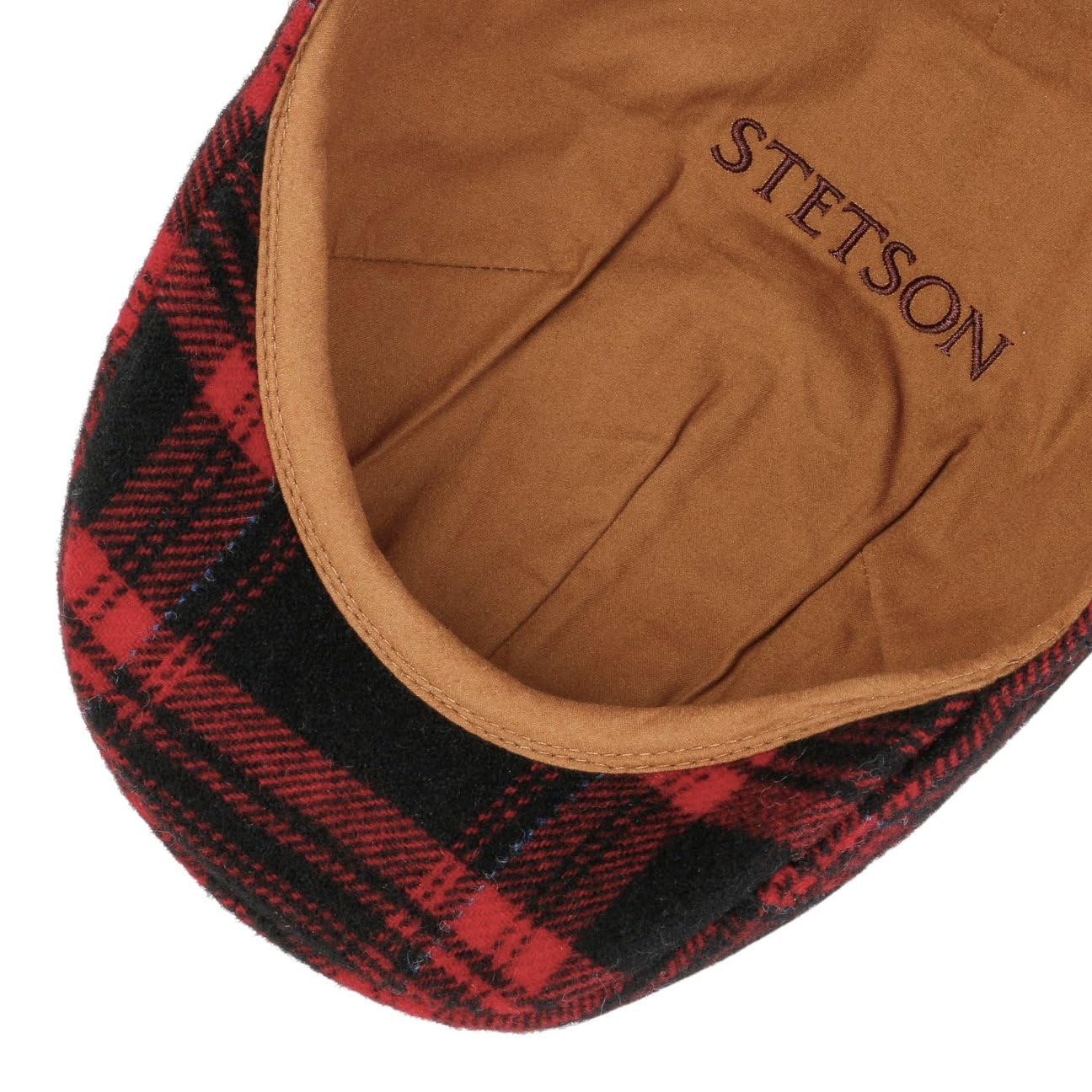 Stetson Texas Shadow Plaid Flatcap Wollcap Herren Made in EU Herbst Winter