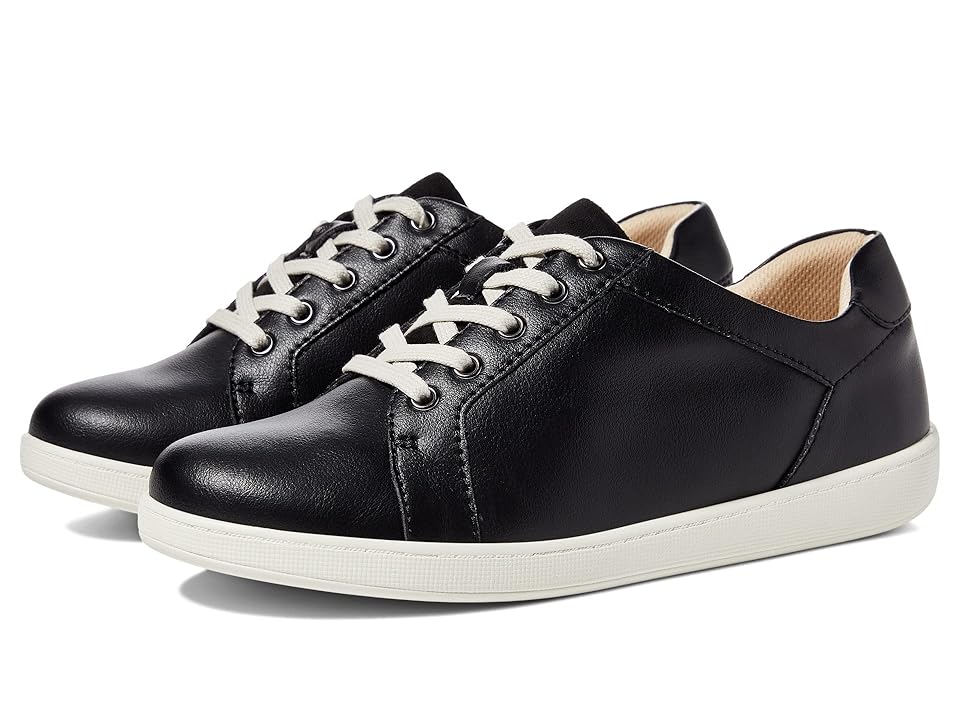 Trotters Adore (Black Leather/Black Suede Veg) Women's Shoes INTERNATIONAL SHIPPING