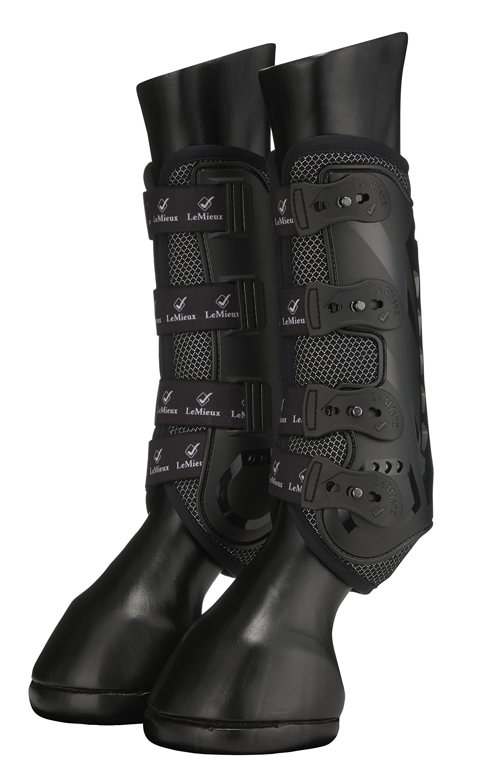 LeMieux Ultra Mesh Snug Support Horse Boots - Protective Gear and Training Equipment - Equine Boots, Wraps & Accessories (Black/Hind Large)