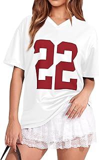 Navneet Women Oversized T Shirts Y2K Short Sleeve T Shirt Jersey Going Out Tops Sporty Chic Loose Fit