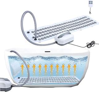 Bubble Bath Massager Mat for Bathtub - Full Body Massage Mat with Remote, Electric Air Pump & Adjustable Bubble Settings (Fits Most Bathtubs)