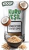 Kuru Yeşil Doğal Hindistan Cevizi Cipsi 100 gr - Şekersiz ve Katkısız, Çıtır Kuru Hindistan Cevizi Dilimleri, Vegan ve Glutensiz Atıştırmalık, Temiz İçerik