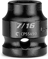 Vista 10 de Capri Tools Dado de impacto corto de 1 pulgada, transmisión de 1/2 pulgada, 6 puntos, SAE
