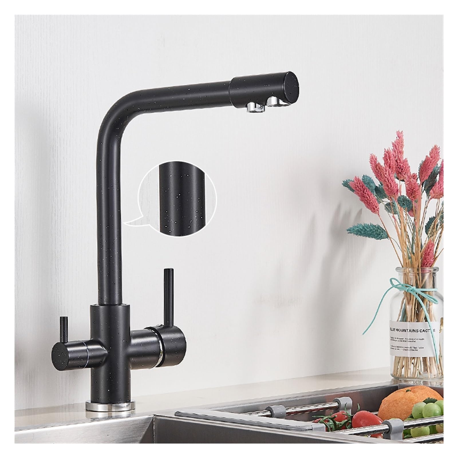 Faucet，Black Grey Waterfilter Tap Kitchen Faucets Mixer