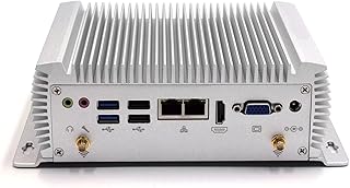 Industrial PC i7, Fanless Mini ITX PC, Core i7 4500U, 4GB RAM 512GB SSD, 4K Output, HD-MI, VGA, Gigabit LAN, 6 RS232 COM, USB3.0, Dual Band WiFi AC, BT, Windows 10 pro, Dust-Free, Auto Power On