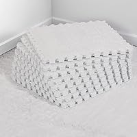 Vista 13 de 12 piezas de alfombrillas de espuma de felpa gruesa entrelazables para suelo, alfombrillas de espuma para suelo de bebé con bordes, baldosas