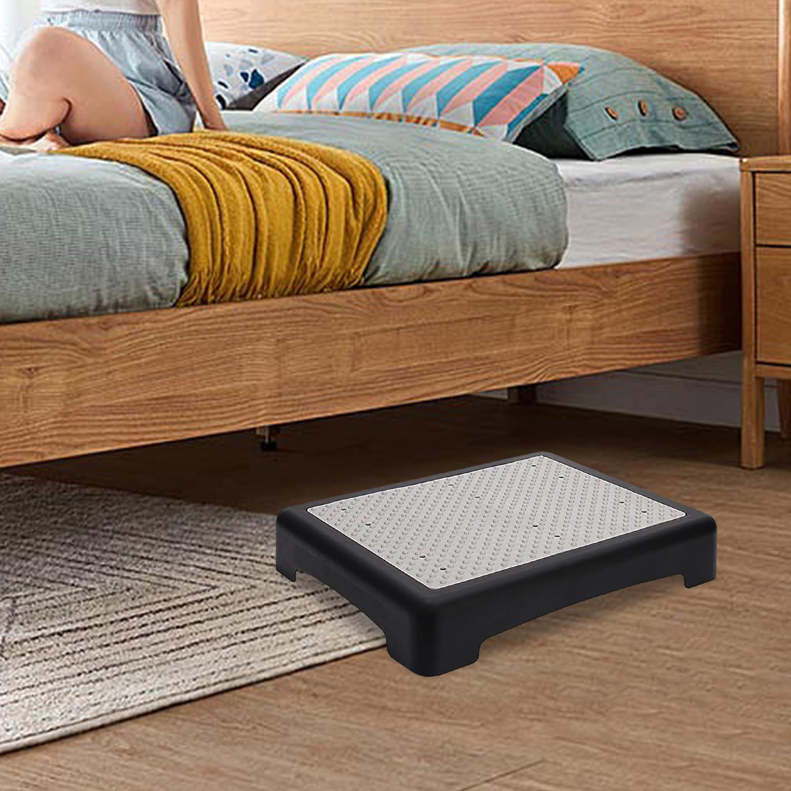 Taburete para adultos escalera taburete portátil con capacitad de carga de 181 kg ayuda de movilidad para el hogar al aire libre cocina baño interior