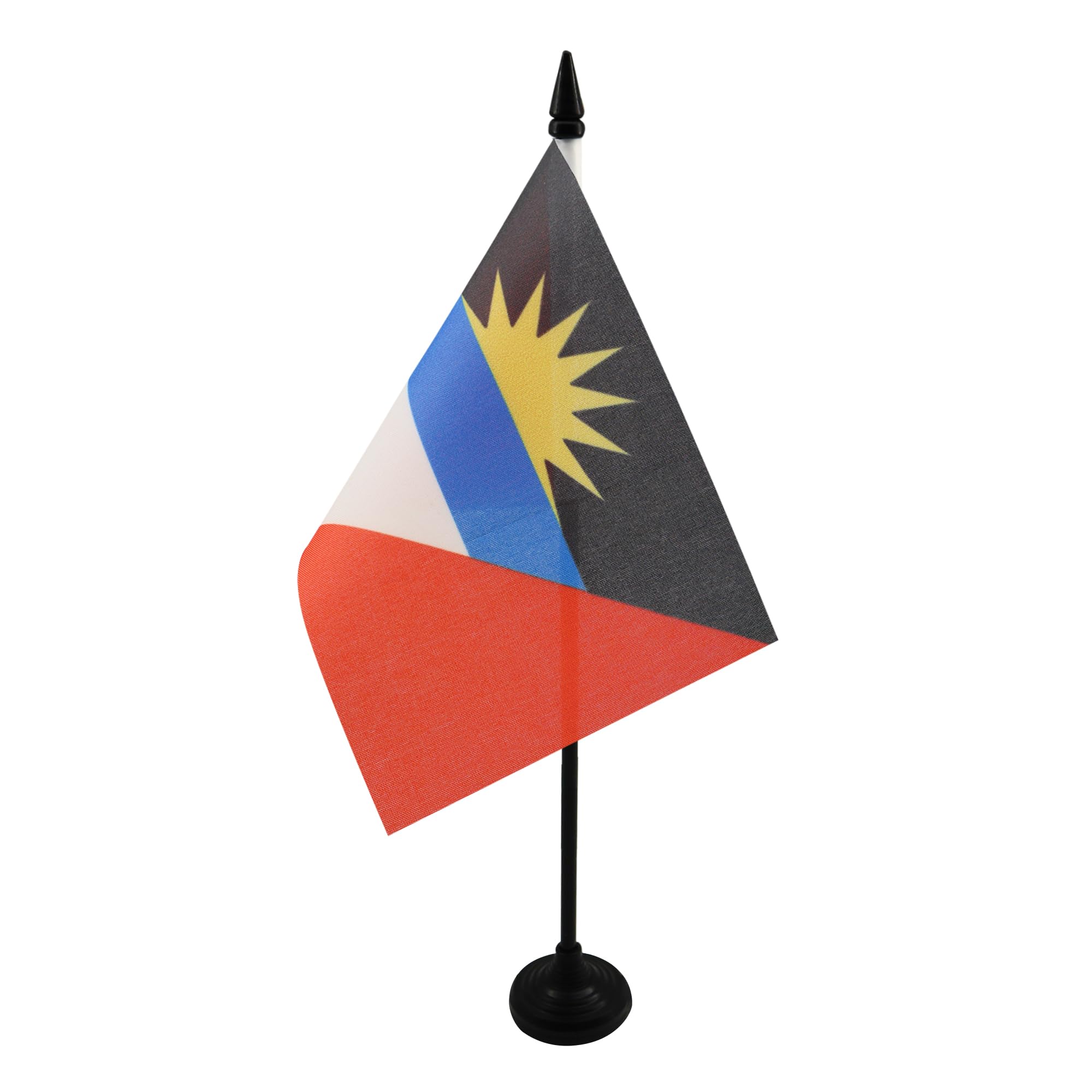 AZ FLAG Antigua and Barbuda Table Flag 4x6 in 100D Polyester Plastic Base