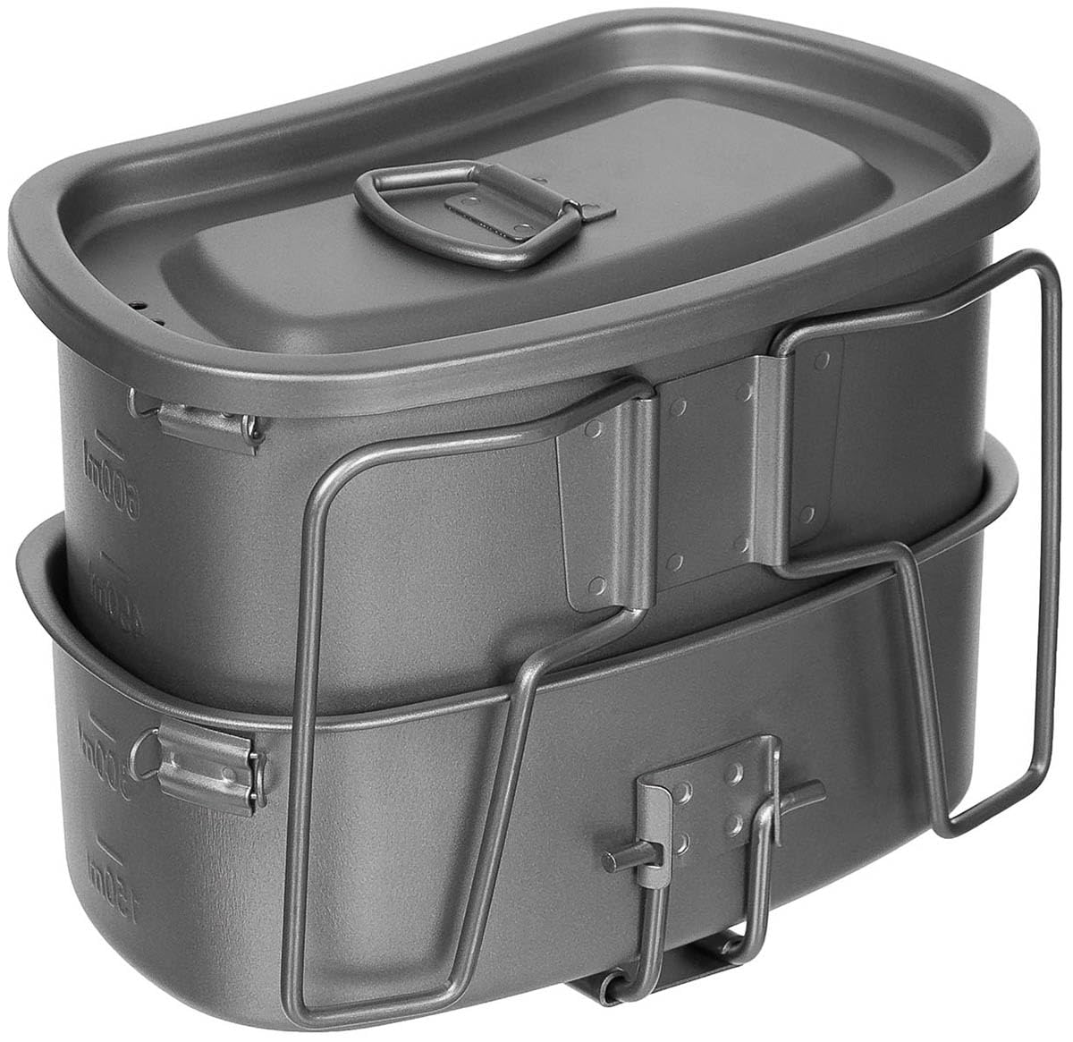 Fox Outdoor Kochgeschirr, Titan, Klappgriffe, 3-teilig