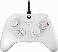 Snakebyte Wired Video Game Controller - Xbox Series X|S, Xbox One & PC - Officially Licensed –Gamepad Base X - Hall Effect Sensors for Precision Joysticks/Triggers – 3.5mm Audio Jack – White