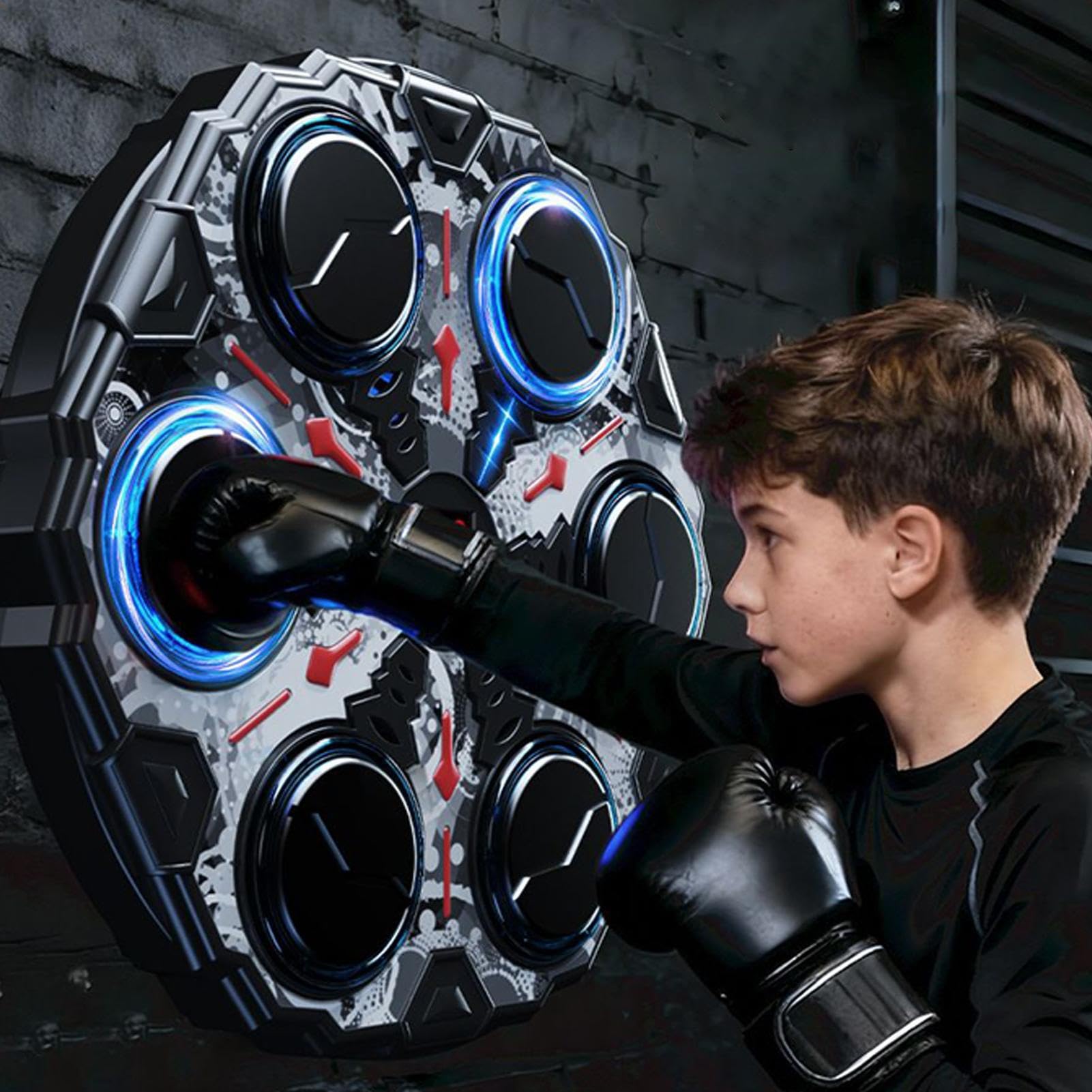 Macchina Per Boxe Musicale - Pad Da Boxe Montato A Parete, Attrezzatura Interattiva Intelligente Per L'allenamento Fitness, Allenatore Di | Palestra In Casa, Ufficio, Camera Da, Soggiorno,