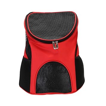 Aswadh 1xBreathable Cat Carrier Backpack with Mesh Pet Dog Outdoor Travel Carry Bag Red