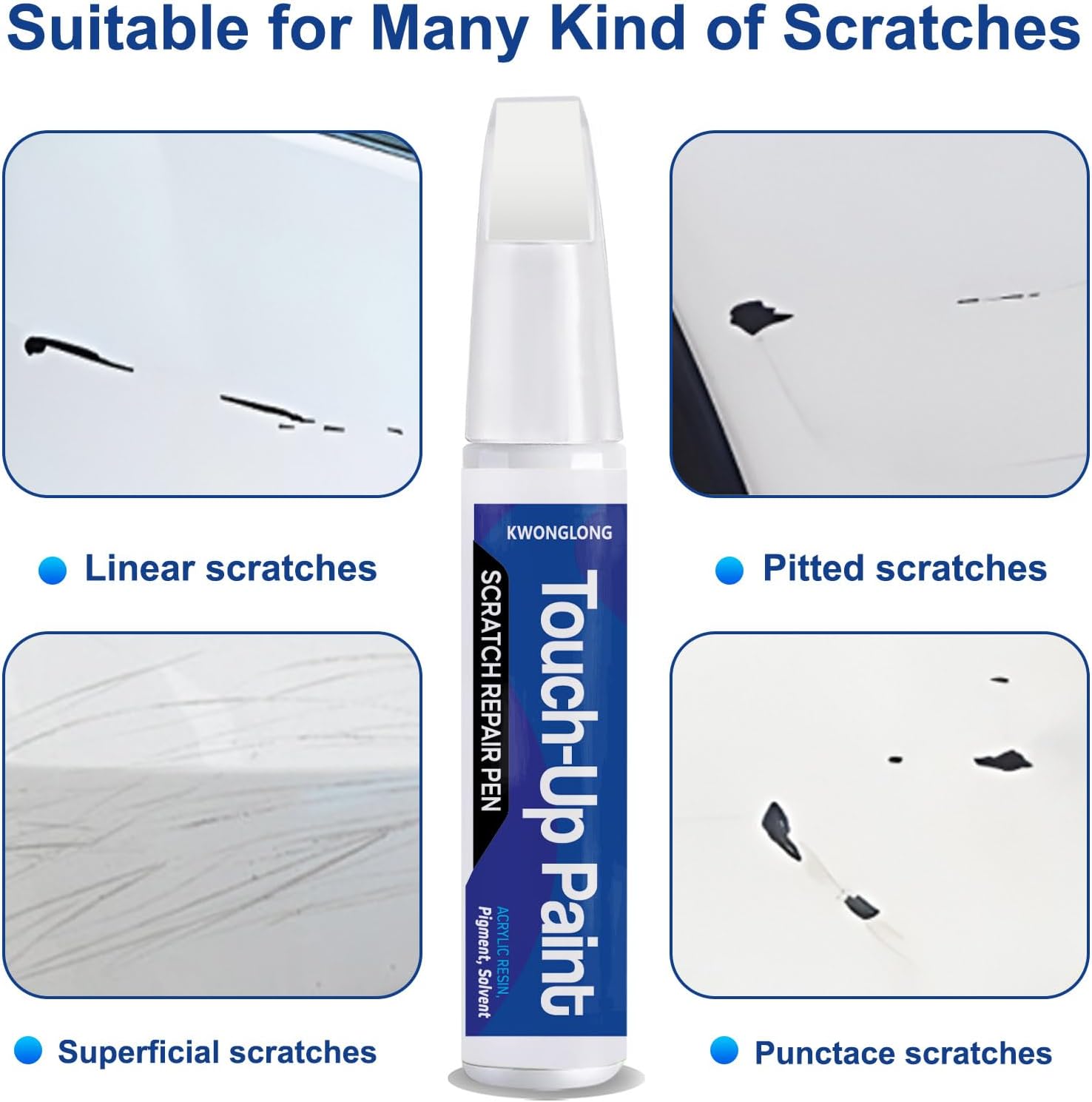 Touchup Paint for Mazda 45P Sonic Silver, 2-in-1 Scratch Repair Pen Exact Color Match, Car Scratch Repair Pen for Mazda 3/6/CX-30/CX-5/CX-9/CX-90
