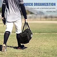 Vista 8 de 7'X7' Baseball Softball Practice Net,Pitching Net,Batting Net,with Baseball Tee,Bonus Strike Zone and Bow Frame,for Hitting,Pitching, Catching