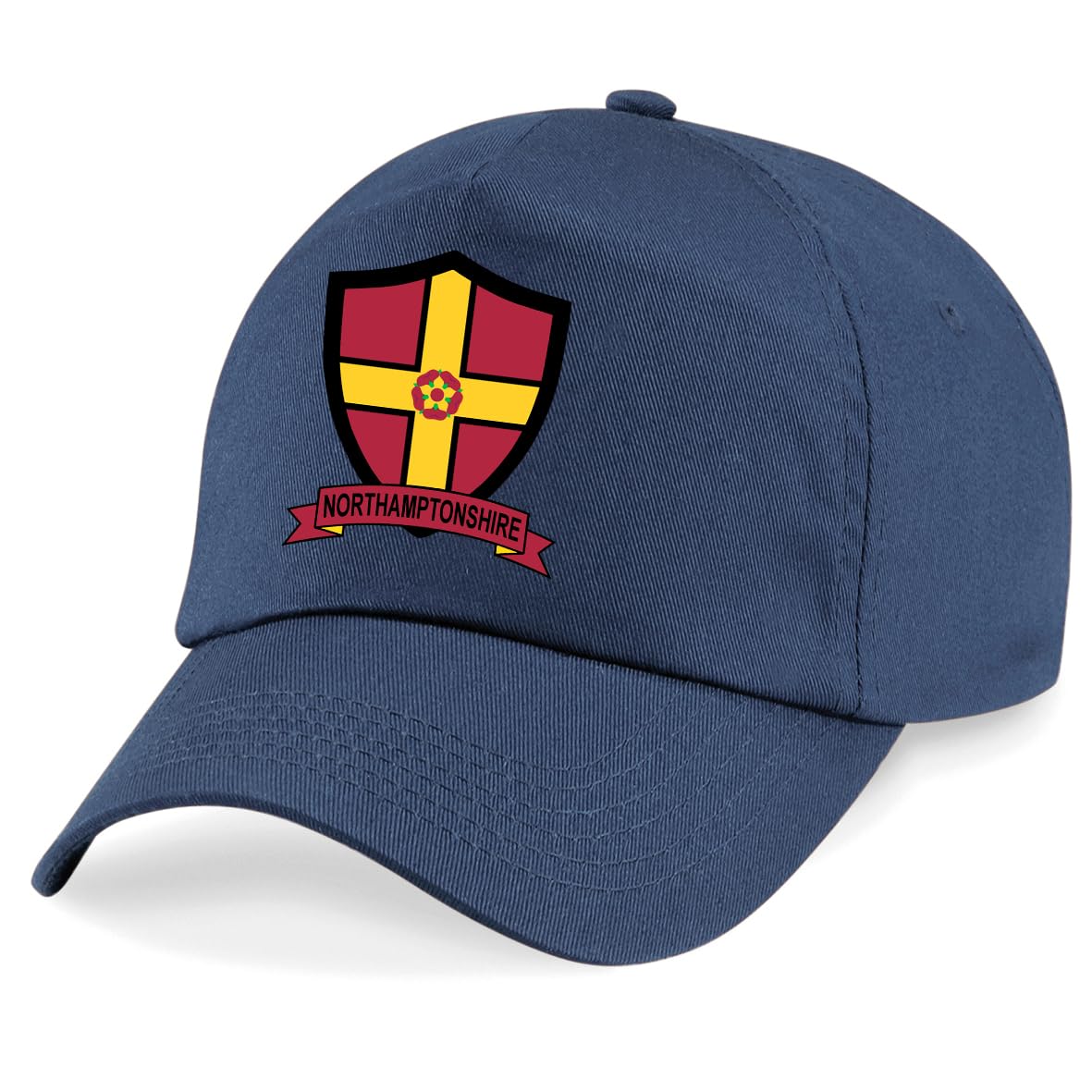 Northamptonshire County Embroidered Baseball Cap Cricket Sport Your County Embroidery (Navy)