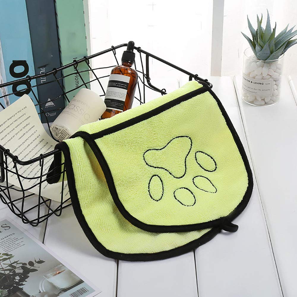 Serviette pour Chien - Absorbante, Douce et Lavable, Serviette de Bain en Microfibre à Séchage Rapide pour Chiens, 65x23cm