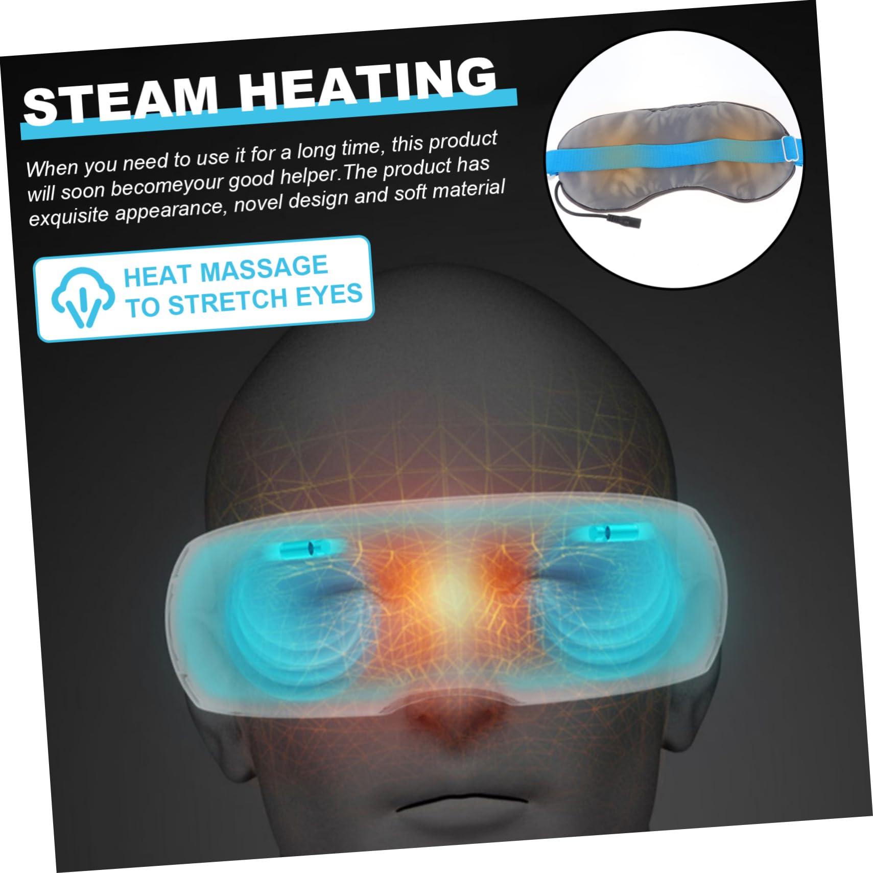 Healeved 3stücke Usb Steaming Schlafmaske Beruhigende Augenmaske Für Lichtblockierend Atmungsaktiv Für Übermüdeten Und Perfekter Sitz Für Erholsamen Schlaf