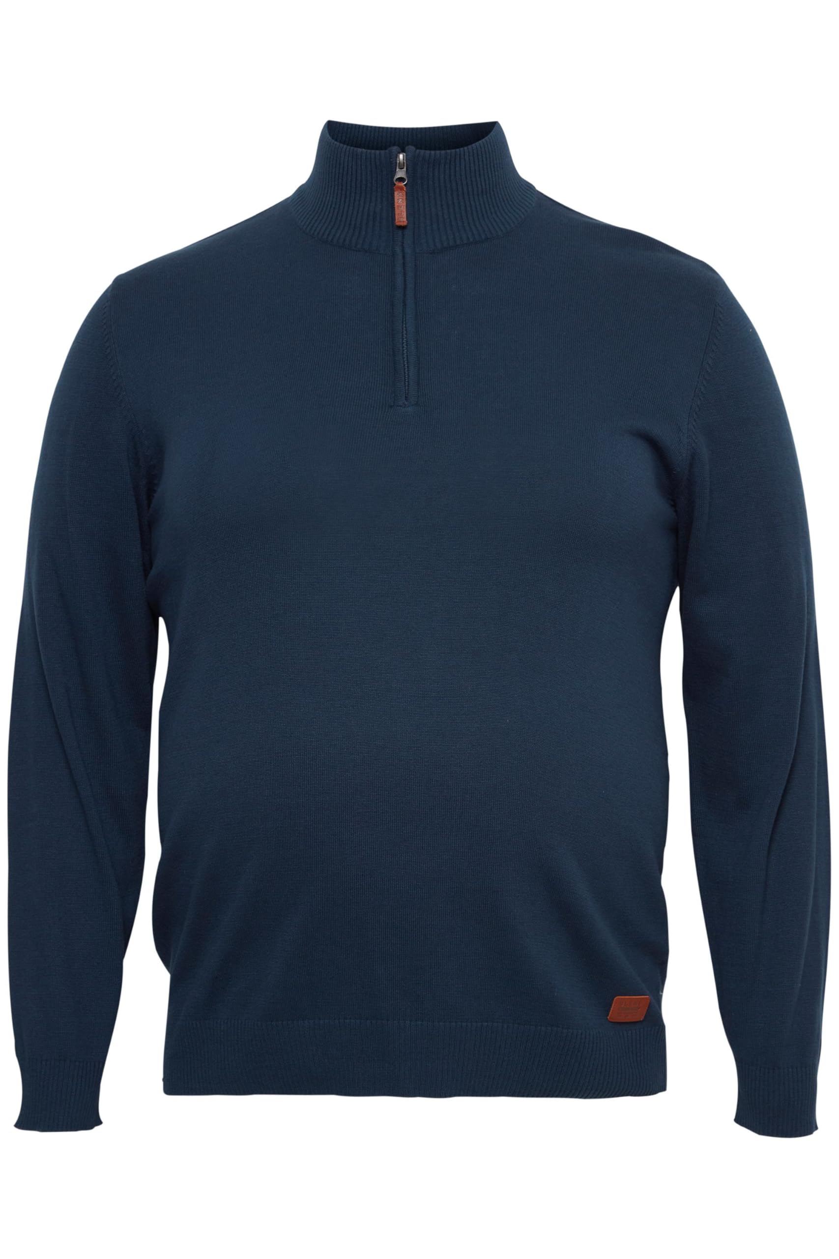 Blend BHRobin BT Robin Strickpullover Herren Big & Tall Feinstrickpullover Pullover Große Größen bis 6XL mit Stehkragen und Reißverschluss