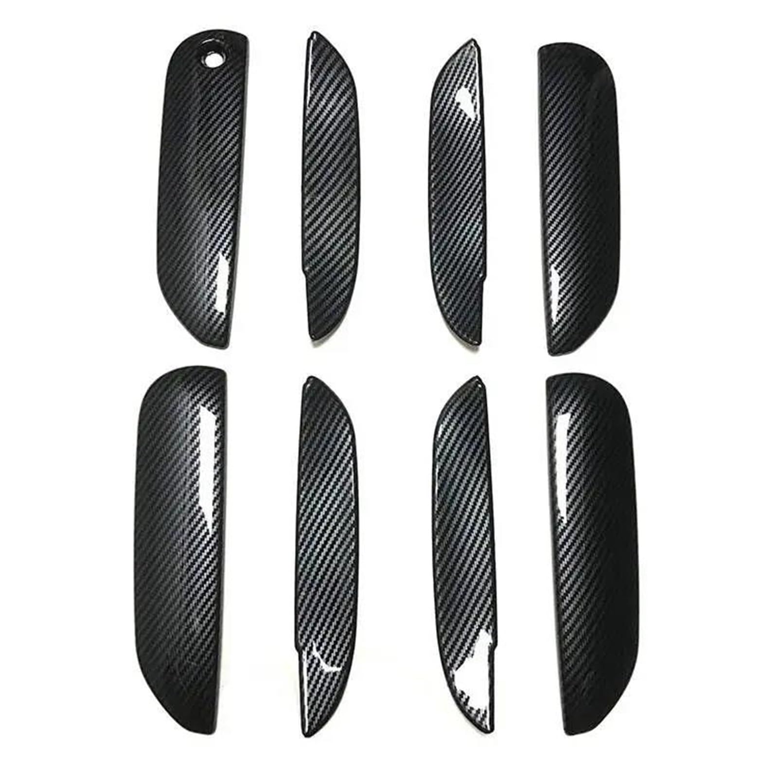 QIBBEI Door Handles for Fit for Jazz for MK3 2008-2013 Carbon Fiber Chrome Car Door Handle Cup Bowl Cover Styling Auto Accessories