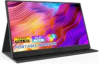 Monitor Portatil 15,6'', FHD 1080P Monitor Portátil Conectado Com USB C Dupla/HDMI, IPS Extensor De Tela para Notebook com VESA e Funda Inteligente magnético, Plug and Play