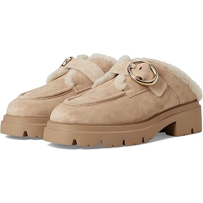 Stuart Weitzman Benni Shearling Mule adobe/vanilla