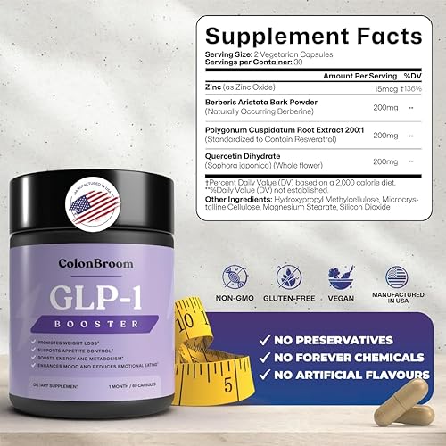 Miniatura 6 de ColonBroom GLP-1 Suplemento de control de peso para mujeres y hombres, GLP1 apoya la salud intestinal, el bienestar metabólico y la regulación del